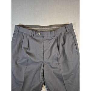 Lauren Ralph Lauren Men's Total Comfort Dress Pants 36 x 34 Black Pleated Wool